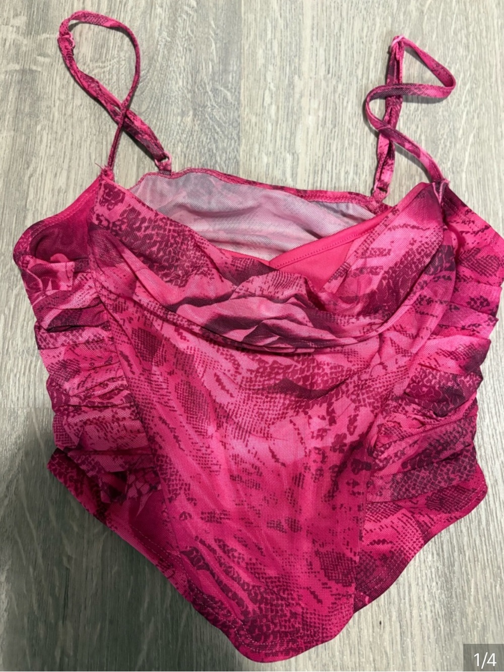 3 for $14 SHEIN Hot Pink corset tank size xs